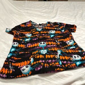 Nightmare before Christmas scrub top